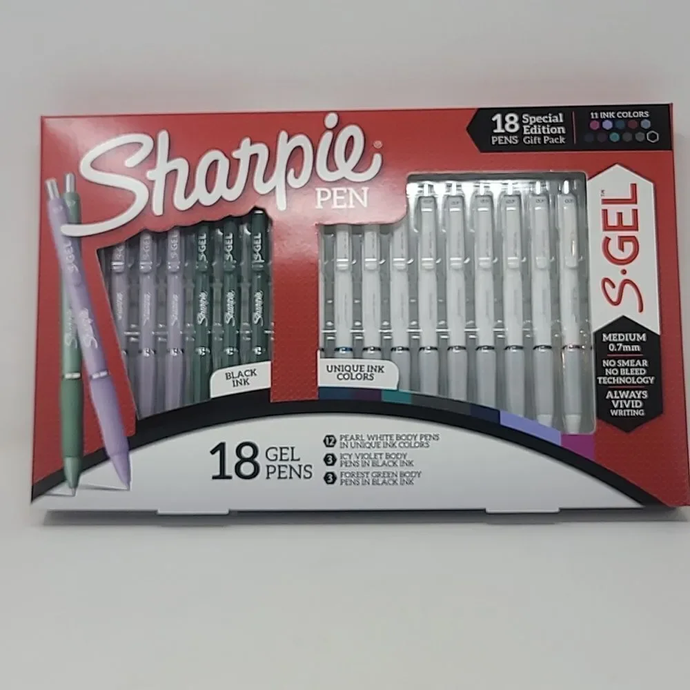 Sharpie Gel Pens Fashion Barrels 11 Colors Multicolored S-Gel 18pk 3 Barrel
